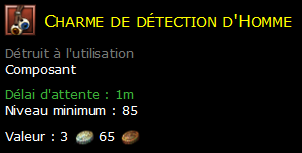 Charme de détection d'Homme