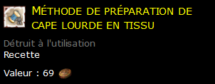 Méthode de préparation de cape lourde en tissu