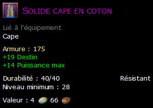 Solide cape en coton