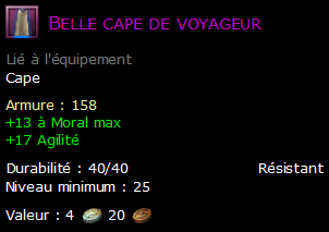 Belle cape de voyageur