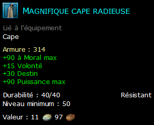 Magnifique cape radieuse