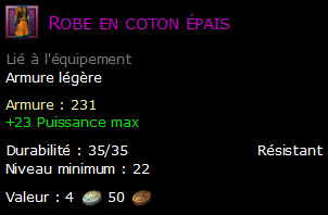 Robe en coton épais