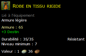 Robe en tissu rigide