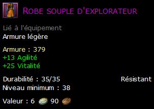 Robe souple d'explorateur