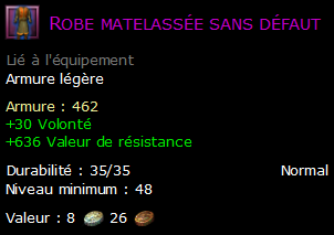 Robe matelassée sans défaut