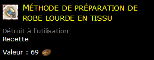 Méthode de préparation de robe lourde en tissu