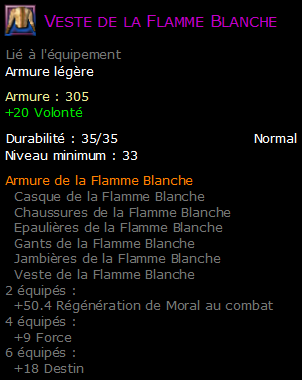 Veste de la Flamme Blanche