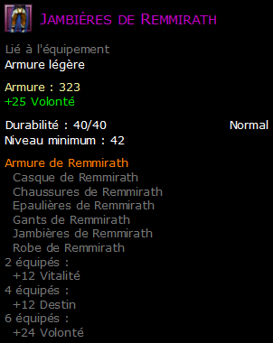 Jambières de Remmirath