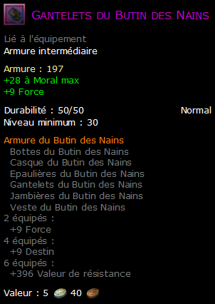 Gantelets du Butin des Nains