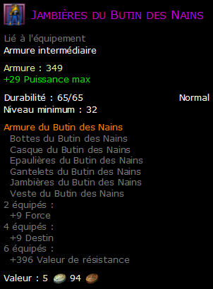 Jambières du Butin des Nains