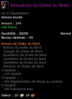 Epaulières du Drake du Nord