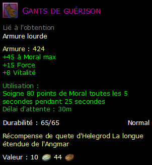 Gants de guérison