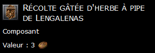 Récolte gâtée d'herbe à pipe de Lengalenas