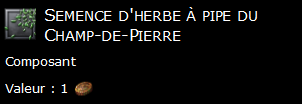 Semence d'herbe à pipe du Champ-de-Pierre