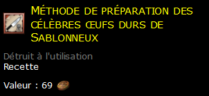 Méthode de préparation des célèbres œufs durs de Sablonneux