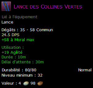 Lance des Collines Vertes