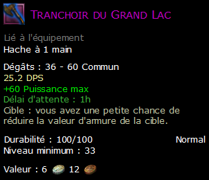 Tranchoir du Grand Lac