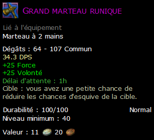 Grand marteau runique