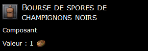 Bourse de spores de champignons noirs