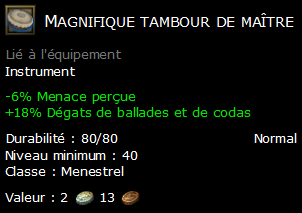 Magnifique tambour de maître