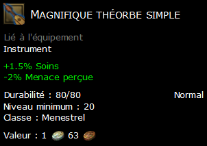 Magnifique théorbe simple