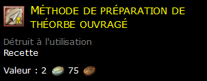 Méthode de préparation de théorbe ouvragé