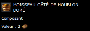 Boisseau gâté de houblon doré