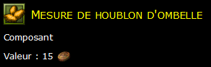 Mesure de houblon d'ombelle