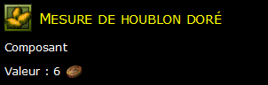 Mesure de houblon doré