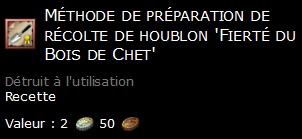 Méthode de préparation de récolte de houblon 'Fierté du Bois de Chet'