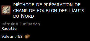 Méthode de préparation de champ de houblon des Hauts du Nord