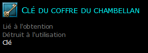 Clé du coffre du chambellan