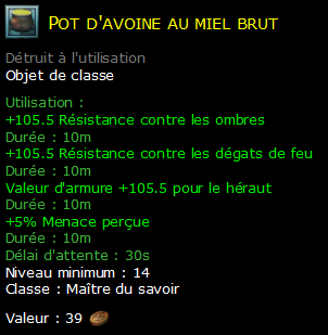 Pot d'avoine au miel brut