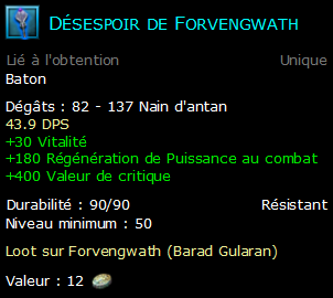 Désespoir de Forvengwath