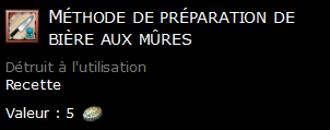 Méthode de préparation de bière aux mûres