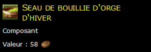 Seau de bouillie d'orge d'hiver