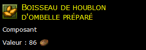 Boisseau de houblon d'ombelle préparé