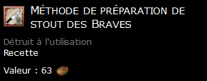 Méthode de préparation de stout des Braves