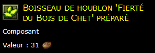 Boisseau de houblon 'Fierté du Bois de Chet' préparé