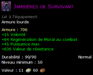 Jambières de Survivant