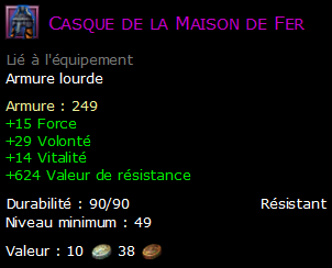 Casque de la Maison de Fer