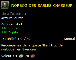 Norbog des sables chasseur