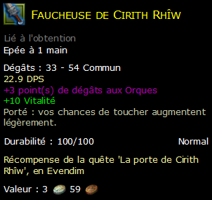 Faucheuse de Cirith Rhîw