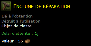 Enclume de réparation