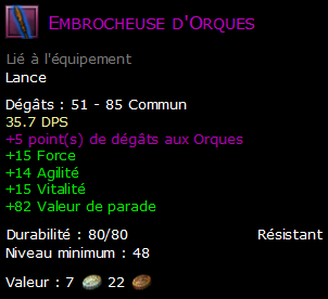 Embrocheuse d'Orques