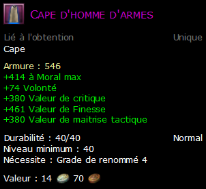 Cape d'homme d'armes