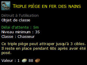 Triple piège en fer des nains