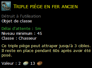 Triple piège en fer ancien