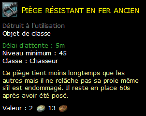 Piège résistant en fer ancien