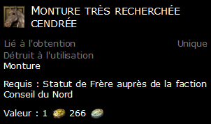 Monture très recherchée cendrée